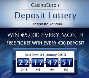 CasinoEuro Deposit lottery