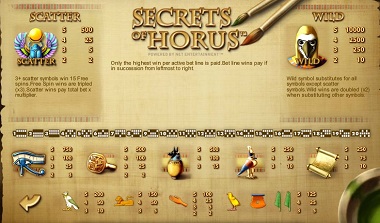 Secrets of Horus Slot Game