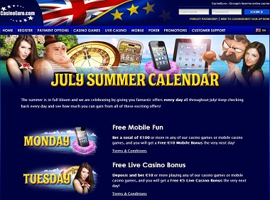 CasinoEuro Summer Calendar