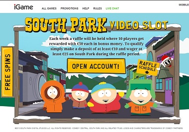 iGame South Park Promotions