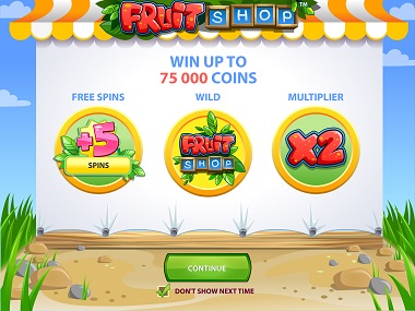 Fruit Shop Opening Screen