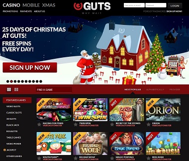 Christmas Calendar Guts Casino