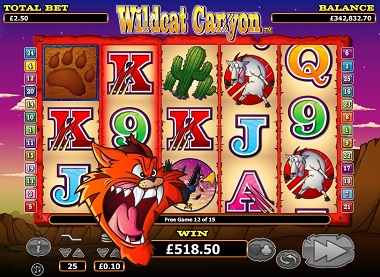 Wildcat Canyon Slot Game
