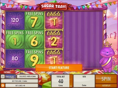 Pre Bonus feature Sugar Trail