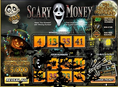 Scary Money Scratch Card