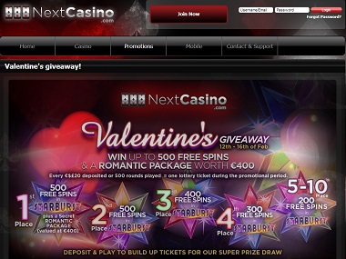 Valentine's Giveaway NextCasino