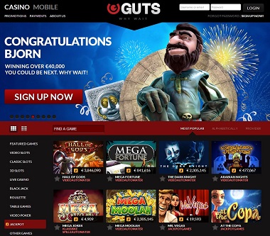 Guts Casino Big Winner