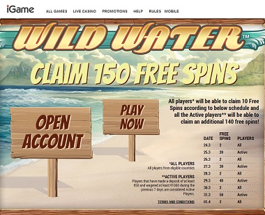 iGame Wild Water Free Spins