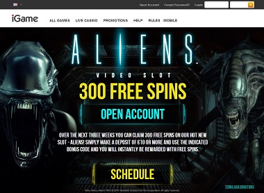 Aliens iGame Free Spins