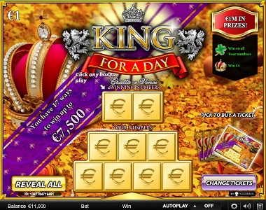 King For A Day Scratch Card