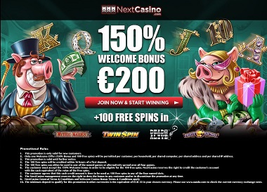 NextCasino 150 bonus