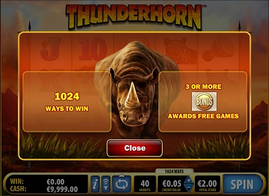Thunderhorn Bally Online Slot
