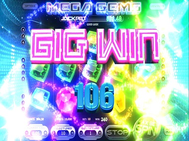 Mega Gems Slot Big Win