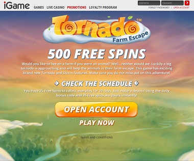 iGame Casino Tornado