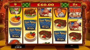 Big Chef Free Spins Menu