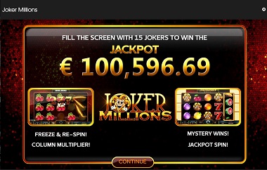 Joker Millions Progressive Jackpot