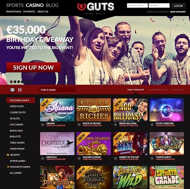 Birthday Giveaway Guts Casino