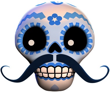 Esqueleto Explosivo Blue Skull