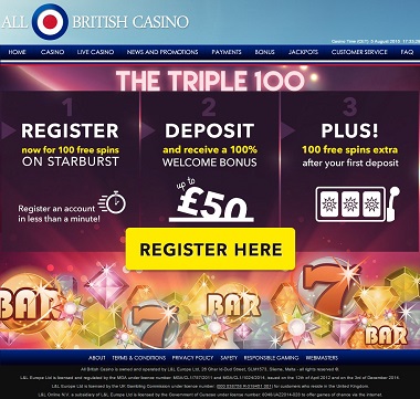 All British Casino Bonus