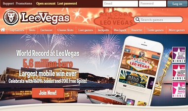 LeoVegas Casino Mobile Jackpot