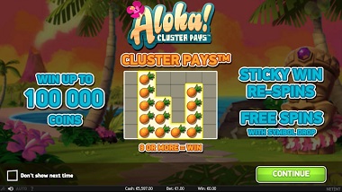 Aloha Cluster Pays Slot NetEnt 3