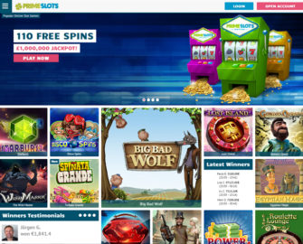 110 Free Spins At Prime Slots