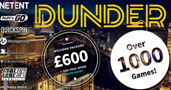 Dunder £/€600 Welcome Bonus