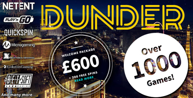 Dunder Casino Welcom Package